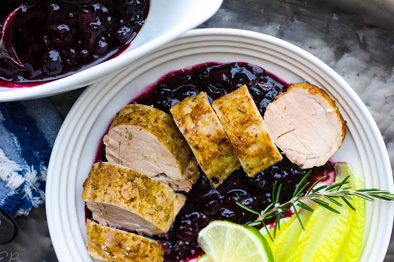 Pork Tenderloin with Blueberry Sauce