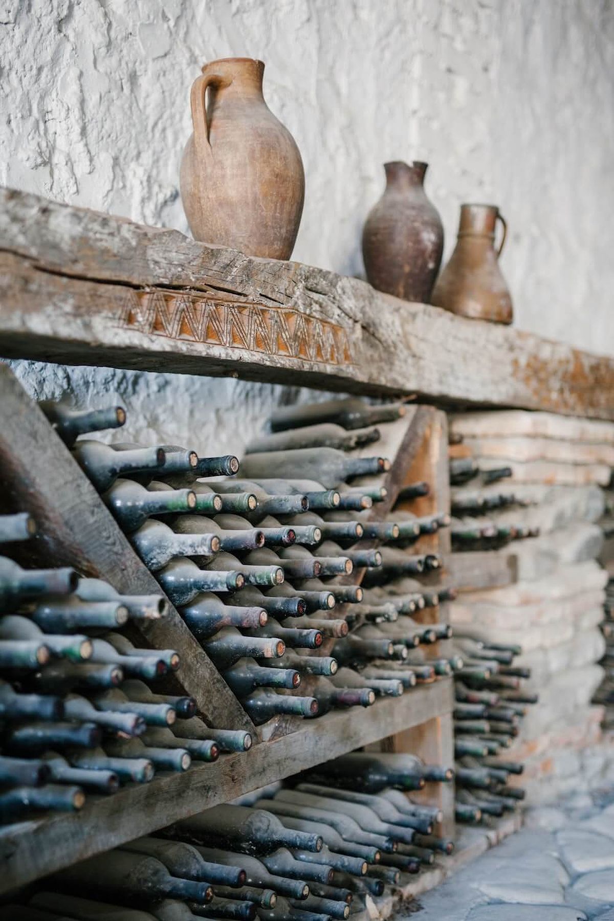 Pottery on a shelf